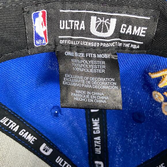 Golden State Warrior Blue Plastic Snap NBA Basketball Adjustable - Picture 6 of 7